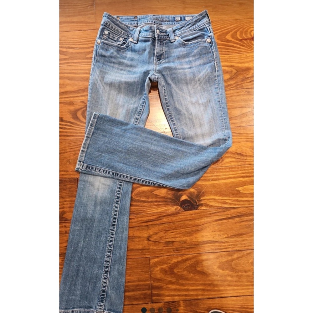 Miss Me Signature Boot Cut Womens Denim Blue Jeans Size 27